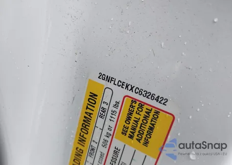 2012 Chevrolet Equinox Ls z USA, uszkodzony, nr VIN 2GNFLCEKXC6326422